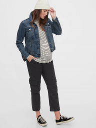 Брюки-карго с вставкой для беременных Gap штаны 1159758413 (Черный, 6)