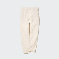Стильные льняные штаны UNIQLO 1159786787 (Белый, S)