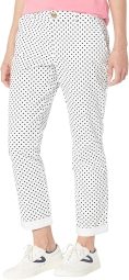Женские легкие брюки Tommy Hilfiger в горошек 1159789226 (Белый, 4)