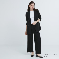 Женские плиссированные брюки UNIQLO штаны 1159790213 (Черный, L)
