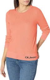 Женский свитер Calvin Klein с логотипом 1159789905 (Оранжевый, L)