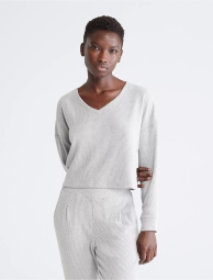 Жіноча кофта Calvin Klein в рубчик 1159793843 (Сірий, L)
