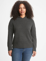 Женский теплый вязаный свитер Gap с капюшоном 1159772760 (Серый, S)