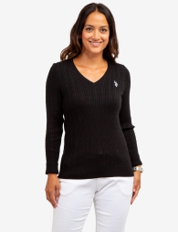 Женский мягкий свитер U.S. Polo Assn 1159803782 (Черный, S)