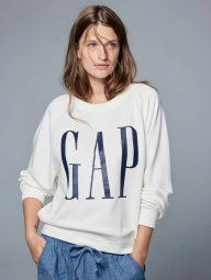 Женский свитшот GAP толстовка с логотипом 1159761851 (Белый, S)