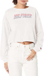 Женский свитшот Tommy Hilfiger кофта с открытой спиной 1159770312 (Белый, S)