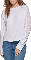 Женский укороченный свитшот Calvin Klein 1159781170 (Белый, XL)