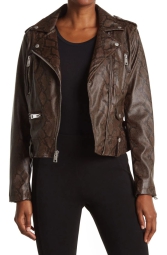 Женская куртка Levi's кожанка на молнии 1159793000 (Коричневый, XS)