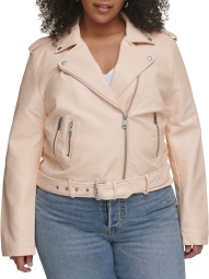 Жіноча куртка Levi's зі штучної шкіри 1159800209 (Рожевий, 2X)