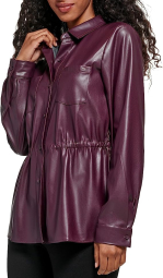 Куртка из искусственной кожи Calvin Klein на пуговицах 1159777897 (Фиолетовый, S)