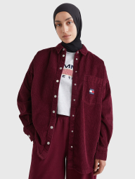 Женская вельветовая куртка Tommy Hilfiger 1159778259 (Бордовый, L)