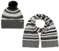 В'язаний набір Michael Kors шапка та шарф 1159794653 (Сірий, One size)